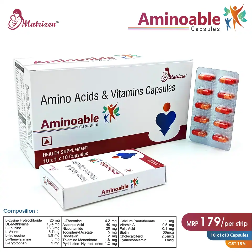 Amino Acids + Multivitamins Capsule | Best price for PCD Pharma Franchise in Ahmedabad